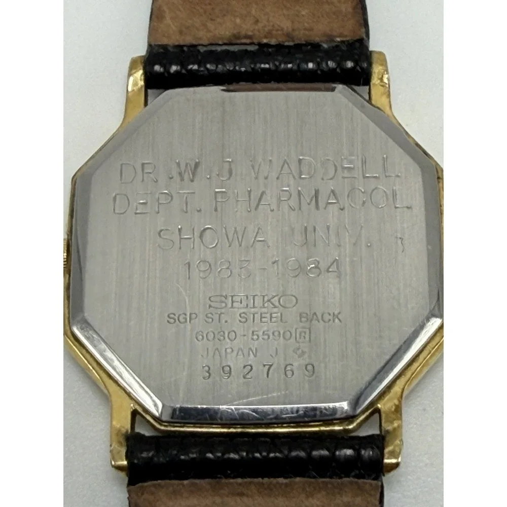 Seiko 6030-5590 Chariot Octagon New Battery Mens Watch 30MM 7.25